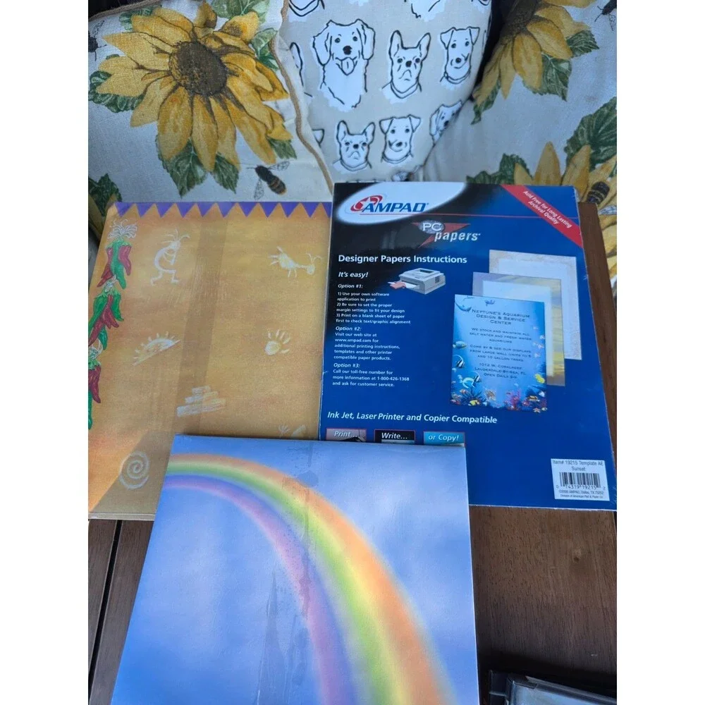 3 Sealed Vintage Ampad & Geopaper Desktop Stationery Paper Packs 75 pages total